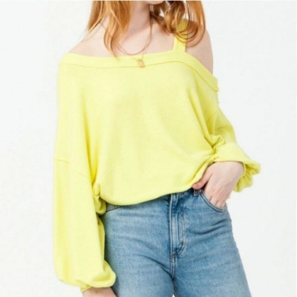 Free People Flaunt It Top Cold Shoulder Sweater  S - Picture 3 of 16